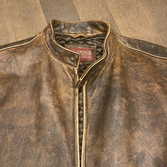 Wilson’s leather cafe racer motorcycle jacket - Picture 2 of 7